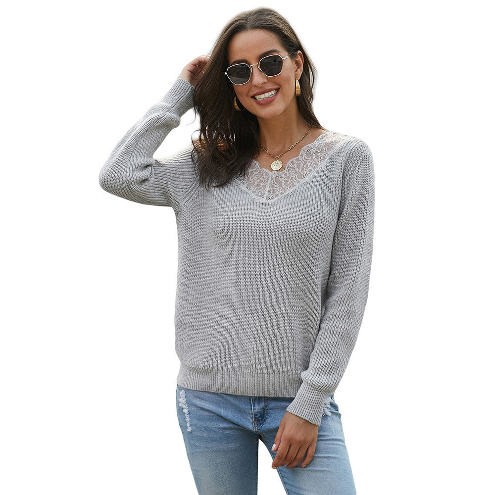 Rib knit sweater