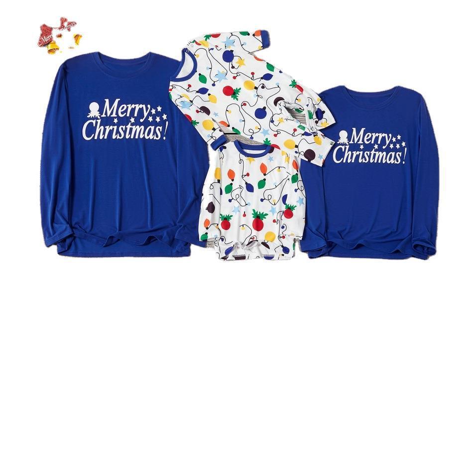 Christmas Colorful Lantern Family Matching Pajamas Sets