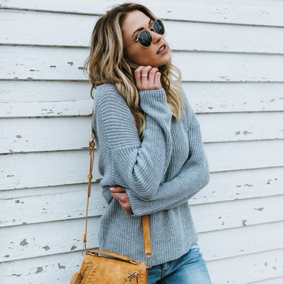 Plain Knit Sweater