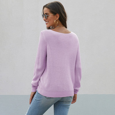 Rib knit sweater