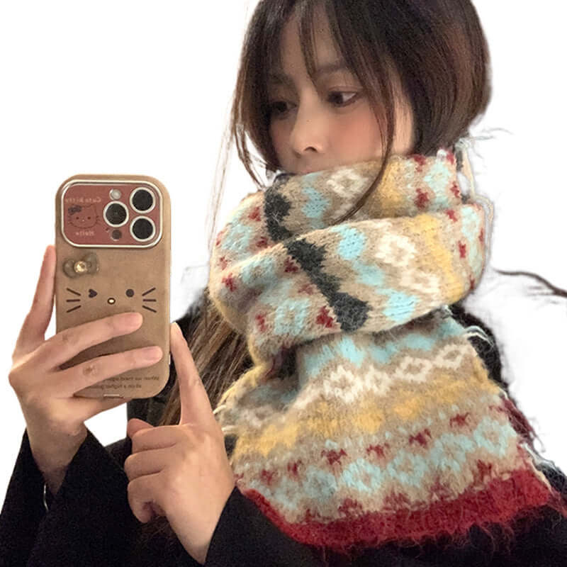 Fair Shimakaze Mohair Knitted Wool Scarf